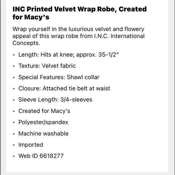 Velvet wrap Robe XL - Picture 3 of 4